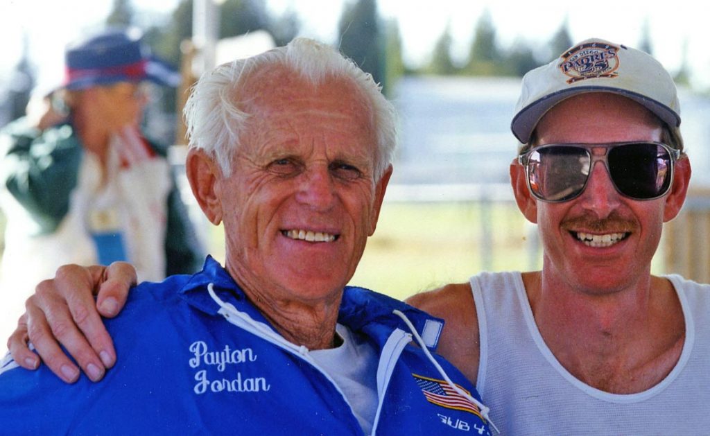 Ken Stone in 1997 with the late sprint great and Olympic coach Payton Jordan.