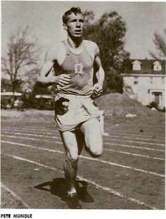 Pete Mundle, shown in 1951, was a distance star for Bill Bowerman at the University of Oregon.
