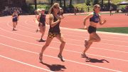 Iowa's Kay Glynn (center) and San Diego's Rita Hanscom (right) battle in 400, ending Day 1.
