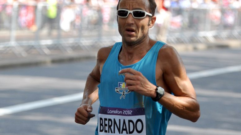 Toni_Bernadó is shown in his last of five Olympic marathons — at 2012 London Games.
