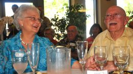 Linda and David Pain enjoyed his 90th birthday party in 2012 at the San Diego church where he'll be remembered on April 6.