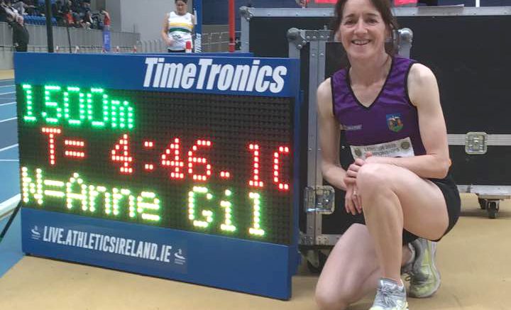 Anne smashed the listed W55 indoor WR at 1500 by 4:50.75 Clare Elm of Great Britain.